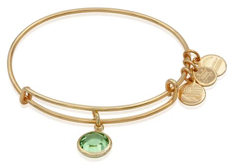 Alex and Ani August Charm Bangle Bracelet - Shiny Gold Finish for sale ...