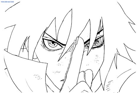 Sasuke Rinnegan Pages Coloring Sketch Coloring Page