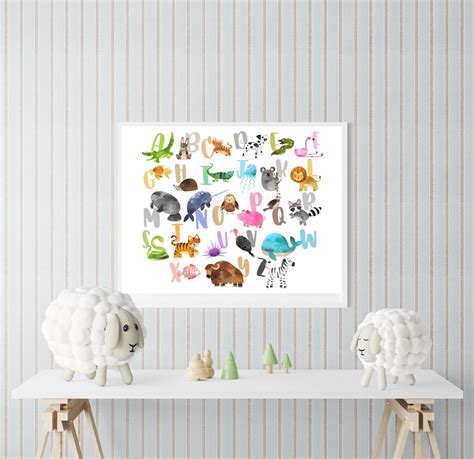 Alphabet Wall Decor Printable Educational Montessori Homeschool ...