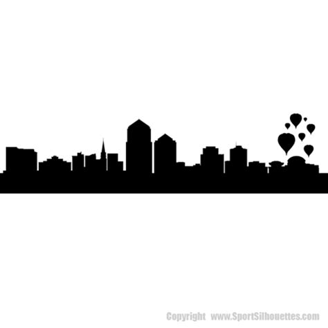 Albuquerque, New Mexico SKYLINE DECALS (Wall Decor) Cityscapes