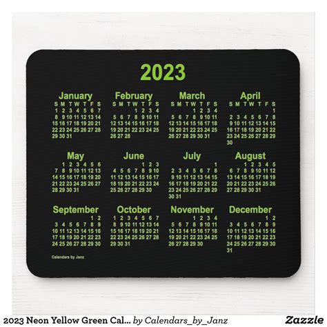 Calendar Mouse Pad 2023 - Printable Word Searches