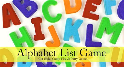 Alphabet List Game