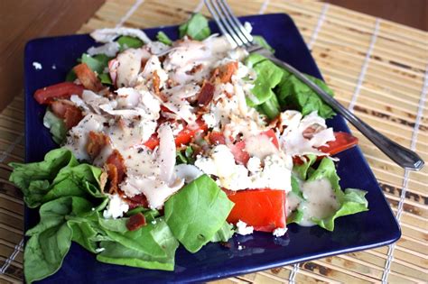 Turkey Club Salad with Honey Mustard Dressing: Deconstructed sandwich makes a super simple ...