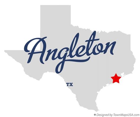 Map of Angleton, TX, Texas