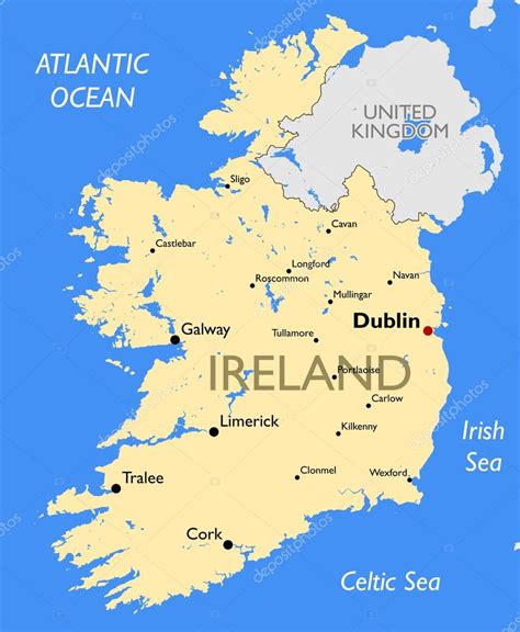 Irlanda mapa Vector de Stock de ©lynx_v 70493417