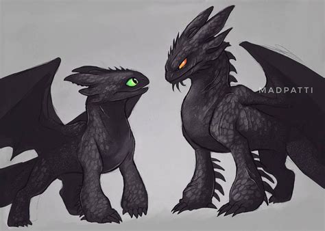 Toothless and Scarface the two Night Furies (With images) | How train your dragon, How to train ...