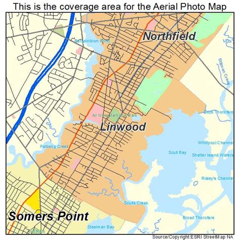 Aerial Photography Map of Linwood, NJ New Jersey