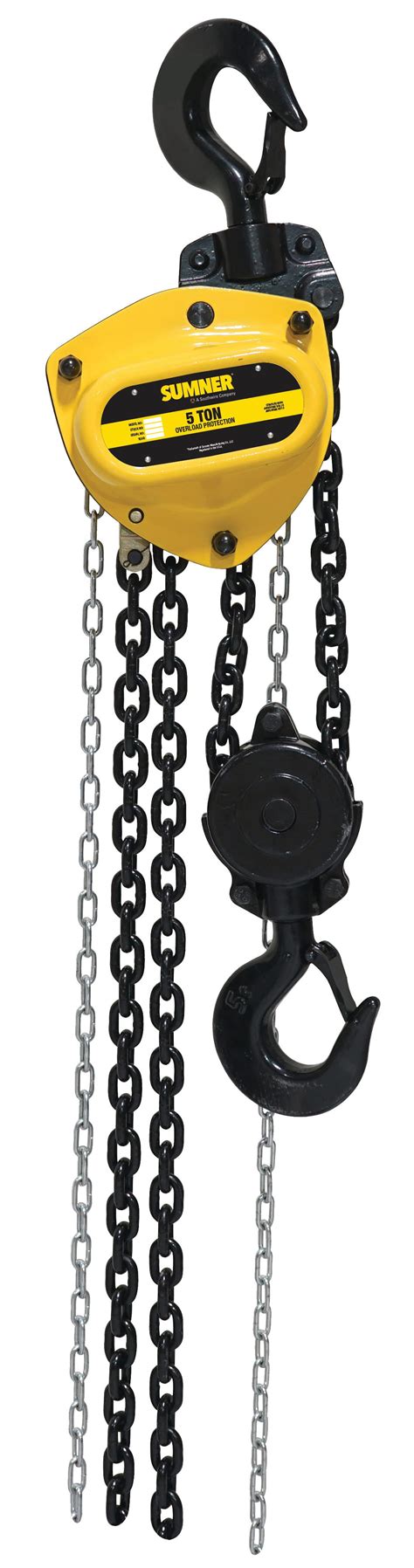 Sumner-787467 5 Ton Chain Hoist with 30 ft. Chain Fall and Overload ...