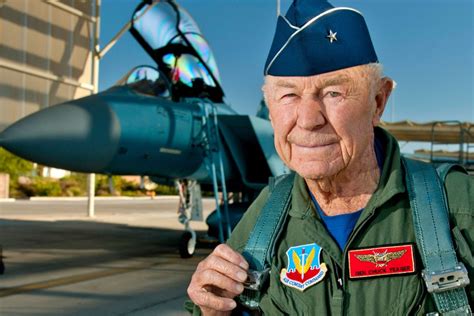 Who was Chuck Yeager's first wife Glennis Dickhouse?