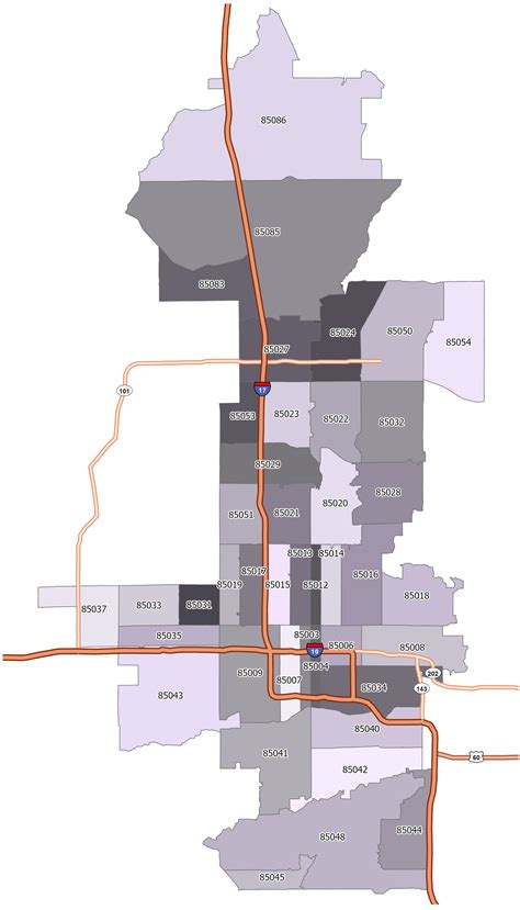 Phoenix Zip Code Map - GIS Geography