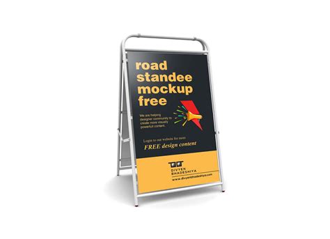 Free Road Standee Mockup (PSD)