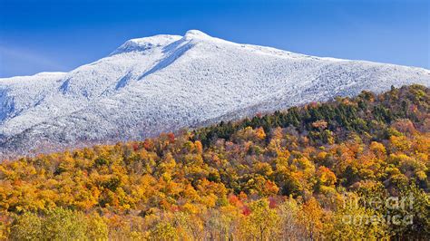 Mount Mansfield Seasonal Transition Photograph by Alan L Graham - Fine Art America