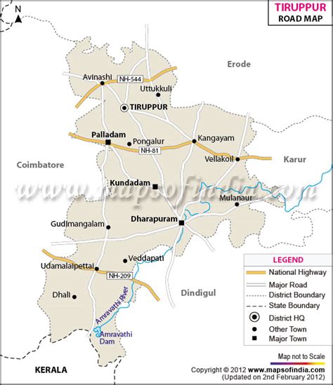 Tiruppur Road Map