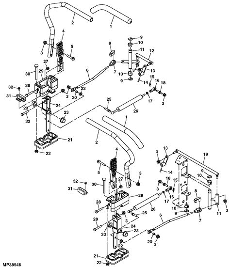 Z445 - MOWER, FRONT Steering System (040000 - ) EPC John Deere M156751 ...