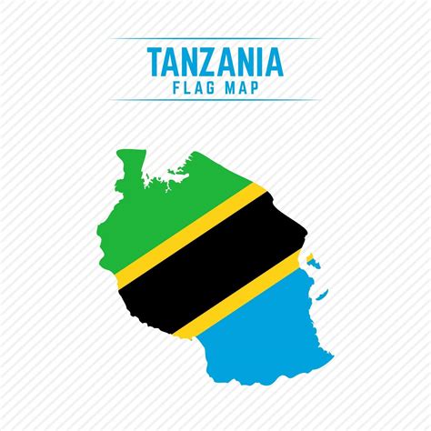 Flag Map of Tanzania 2400611 Vector Art at Vecteezy