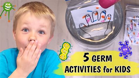 COVID-19 Germs Experiment for kids | 5 Germ Activities for children - YouTube