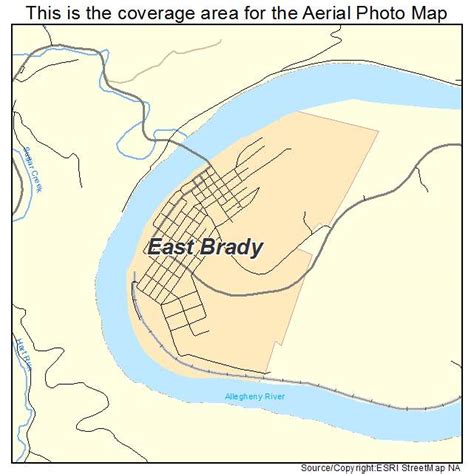 Aerial Photography Map of East Brady, PA Pennsylvania