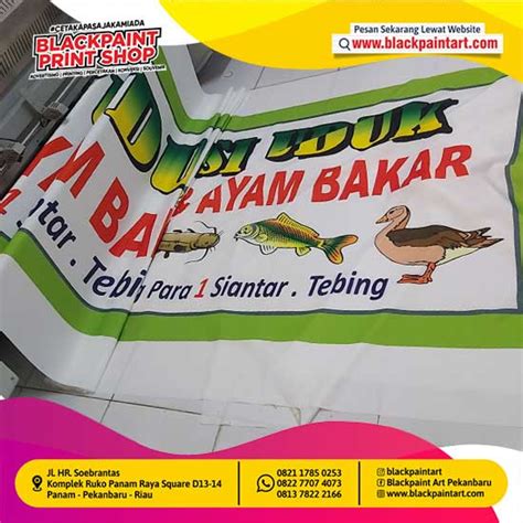 Spanduk Kain Bahan Satin Banner | Blackpaint Art