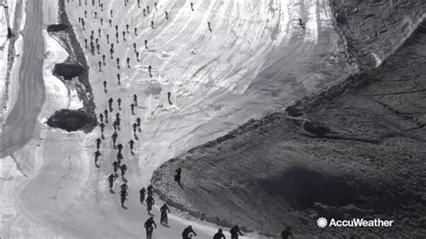 Biking down an icy slope goes as you would expect it for several riders | ktvb.com