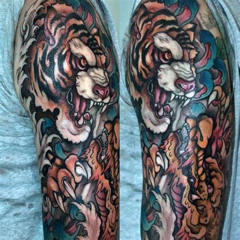 40 Amazing Tiger Dragon Tattoo Designs for Men