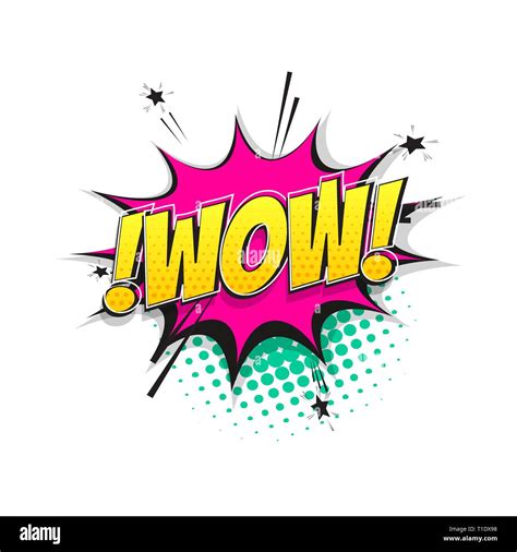 wow Pop art comic book text super hero Stock Vector Image & Art - Alamy