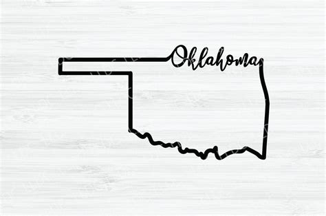 Oklahoma Outline SVG. Oklahoma Cursive Vector File. Oklahoma - Etsy Sweden