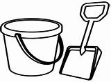 Bucket And Shovel Coloring Page Coloring Pages sketch template