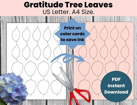 Gratitude Tree Printable Template, Gratitude Tree Leaves Craft, Thankful Tree for Office ...