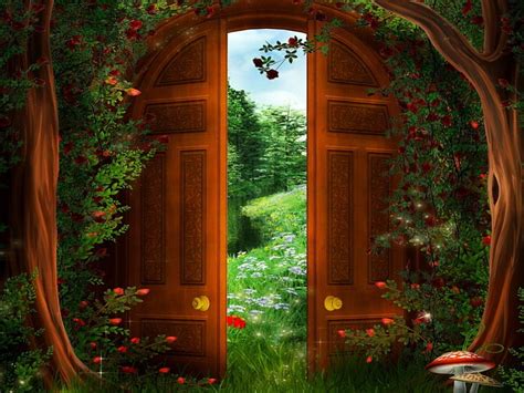 free download | THE OPENING, FANTASY, ART, DOOR, GARDEN, HD wallpaper ...