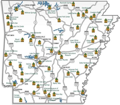 Map of Arkansas - Arkansas State Park Map - Arkansas State Parks ...