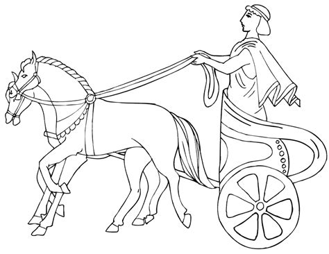 Greek Chariot Coloring Pages