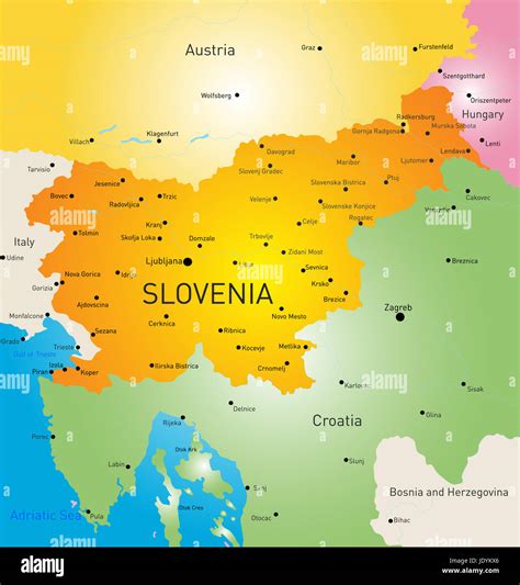 Italy slovenia border map hi-res stock photography and images - Alamy