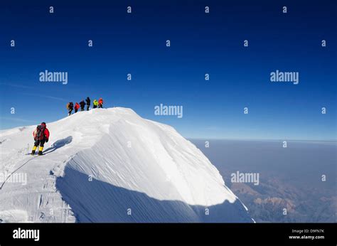 Summit ridge, climbing expedition on Mount McKinley, 6194m, Denali ...