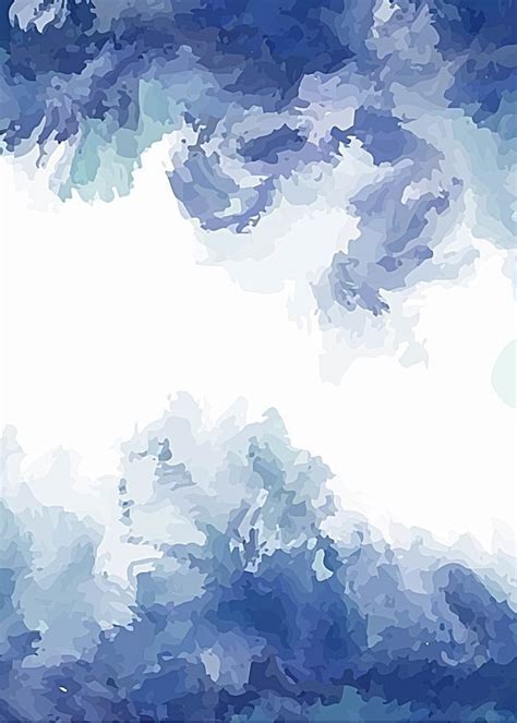 Vector blue ink watercolor background – Artofit