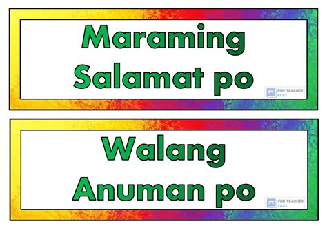 Magagalang Na Pananalita Flashcards Fun Teacher Files – NBKomputer