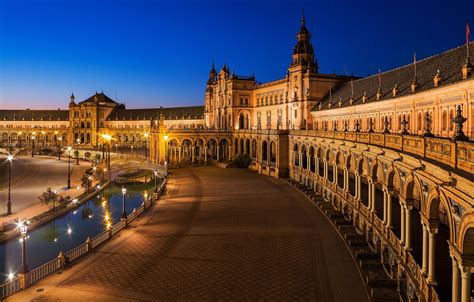 Wallpaper the city, the evening, area, architecture, twilight, Spain ...