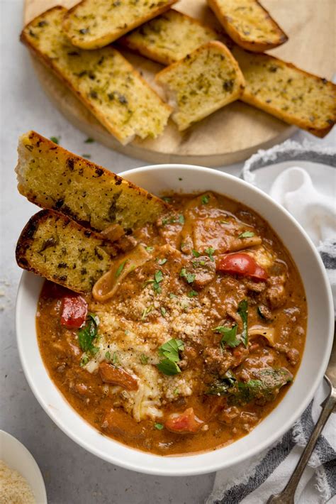 One-Pan Lasagne Soup - Nicky's Kitchen Sanctuary - Tasty Made Simple