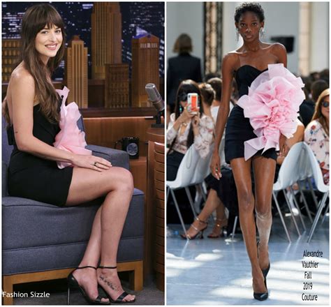 Dakota Johnson In Alexandre Vauthier Couture @ Tonight Show Starring Jimmy Fallon