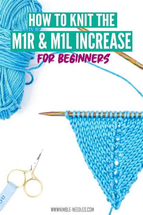 How to knit the m1r and m1l knitting increase. Make one right and make one left is a very ...