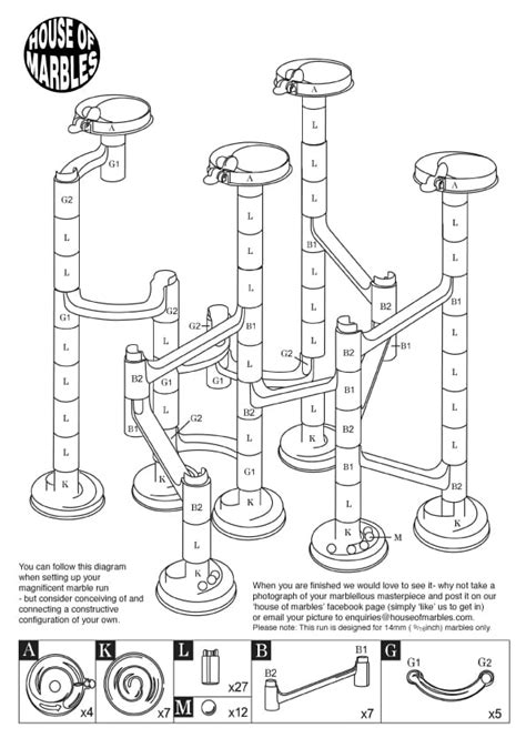 50 Piece Marble Run Instructions - House of Marbles US