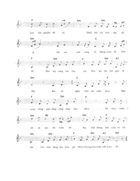 SHEET MUSIC FREE - Sheet PIANO FOR YOU ~ MÙA XUÂN ĐÓ CÓ EM