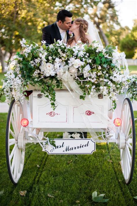 Bride and groom in horse-drawn carriage | Wedding carriage, Horse and carriage wedding, Wedding ...