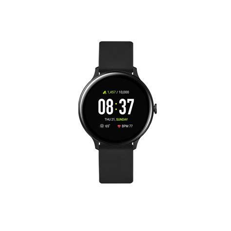 iTech Fusion Fitness Women and Men Round Silicone Strap Smartwatch - Walmart.com - Walmart.com