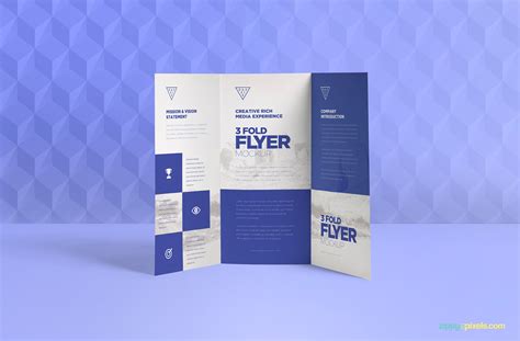 Free 3 Fold Brochure Mockups | ZippyPixels