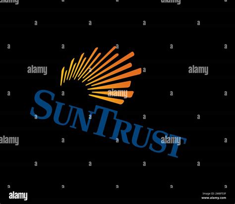 SunTrust Banks, rotated logo, black background B Stock Photo - Alamy