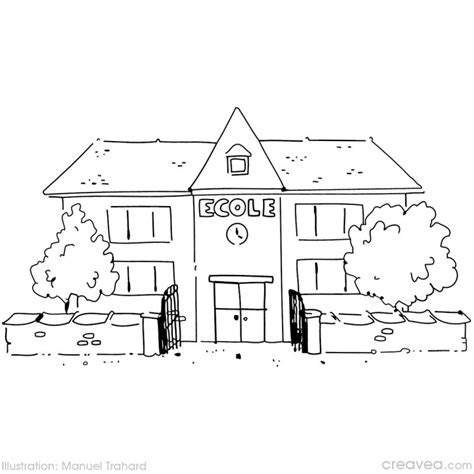 Coloriage École #64073 (Bâtiments et Architecture) – Dessin à colorier ...