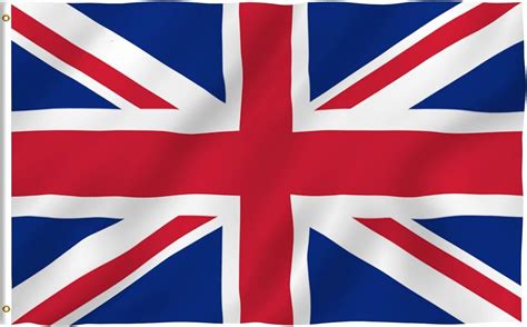 Anley Fly Breeze 3x5 Foot (90 X 150cm) United Kingdom UK Flag - Vivid Color and UV Fade ...