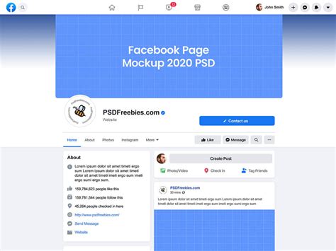 Facebook Page Mockup 2020 PSD | PSDFreebies.com