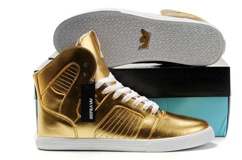 Supra Shoes HIGH TOPS PILOT Light Golden And WHITE,supra shoes for ...