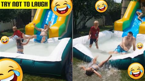 Funniest water slide fail compilation 🤣😂😅 - Try not to laugh - YouTube